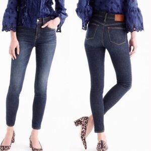 J. Crew Dark Wash Lookout High Rise Skinny, 31